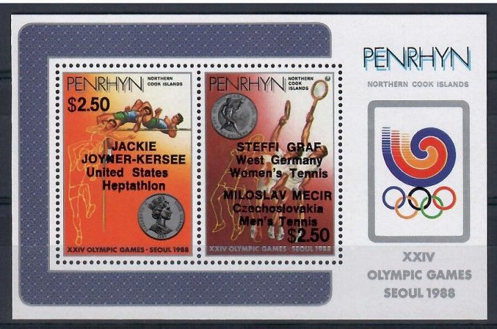 Znaczek Penrhyn 1988 Mi bl 81 Czyste **