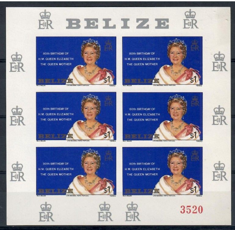 Znaczek Belize 1980 Mi ark 529B Czyste **