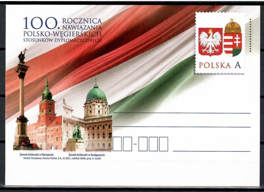 Znaczek Polska 2021 Fi Cp 1943 Całostka pocztowa