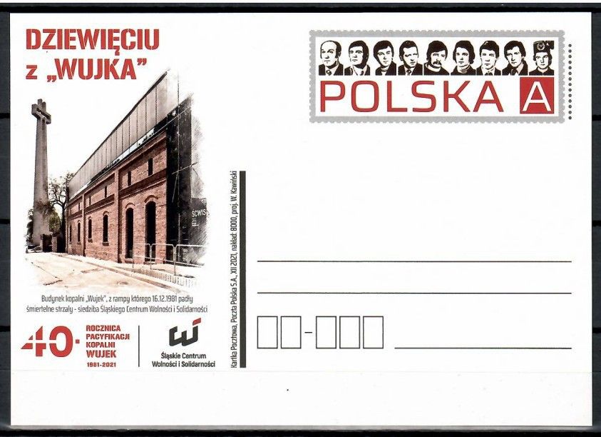 Znaczek Polska 2021 Fi Cp 1949 Całostka pocztowa