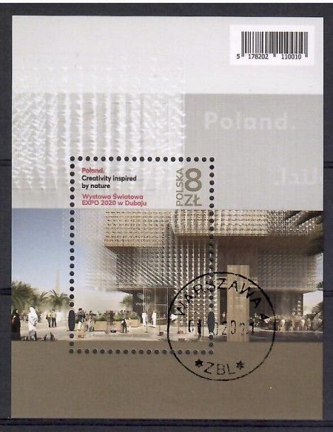 Znaczek Polska 2021 Mi abo bl 307 Fi abo bl 357 Stemplowane