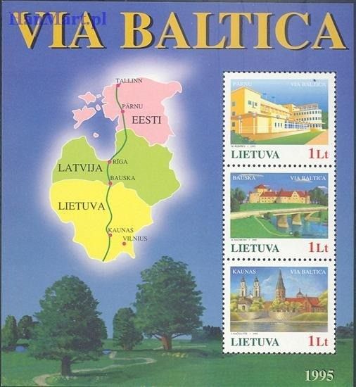 Znaczek Litwa 1995 Mi bl 6 Czyste **