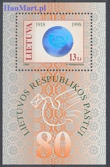 Znaczek Litwa 1998 Mi bl 14 Czyste **