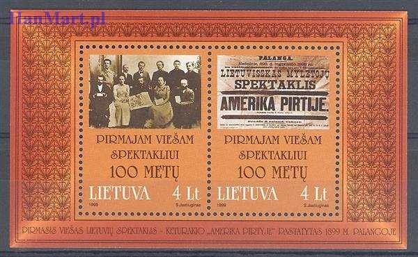Znaczek Litwa 1999 Mi bl 16 Czyste **