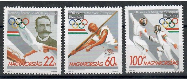 Znaczek Węgry 1995 Mi 4349-4351 Czyste **