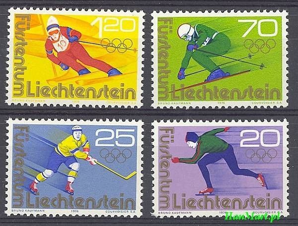 Znaczek Liechtenstein 1975 Mi 635-638 Czyste **