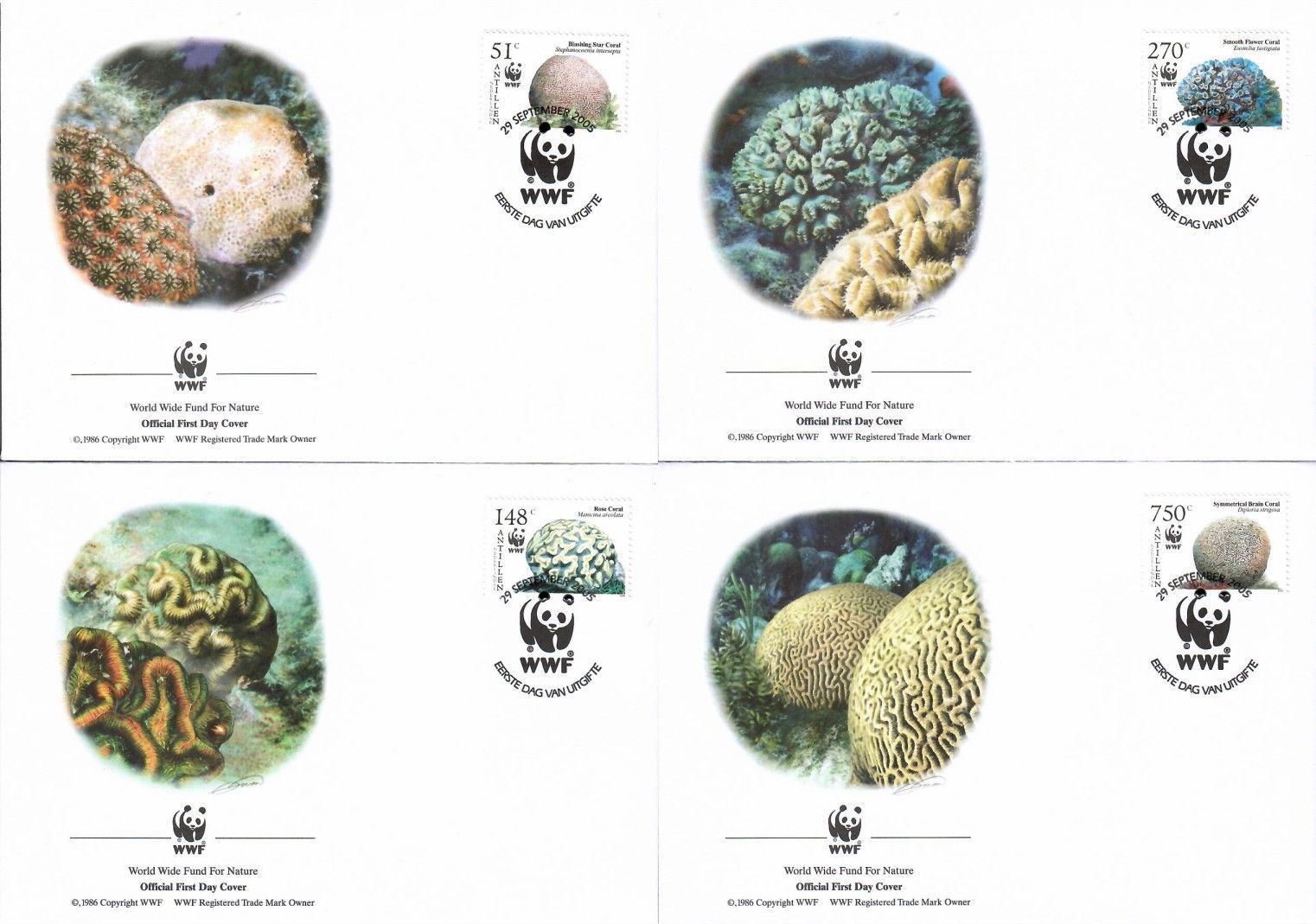 Znaczek Antyle Holenderskie 2005 Mi 1401-1404 FDC