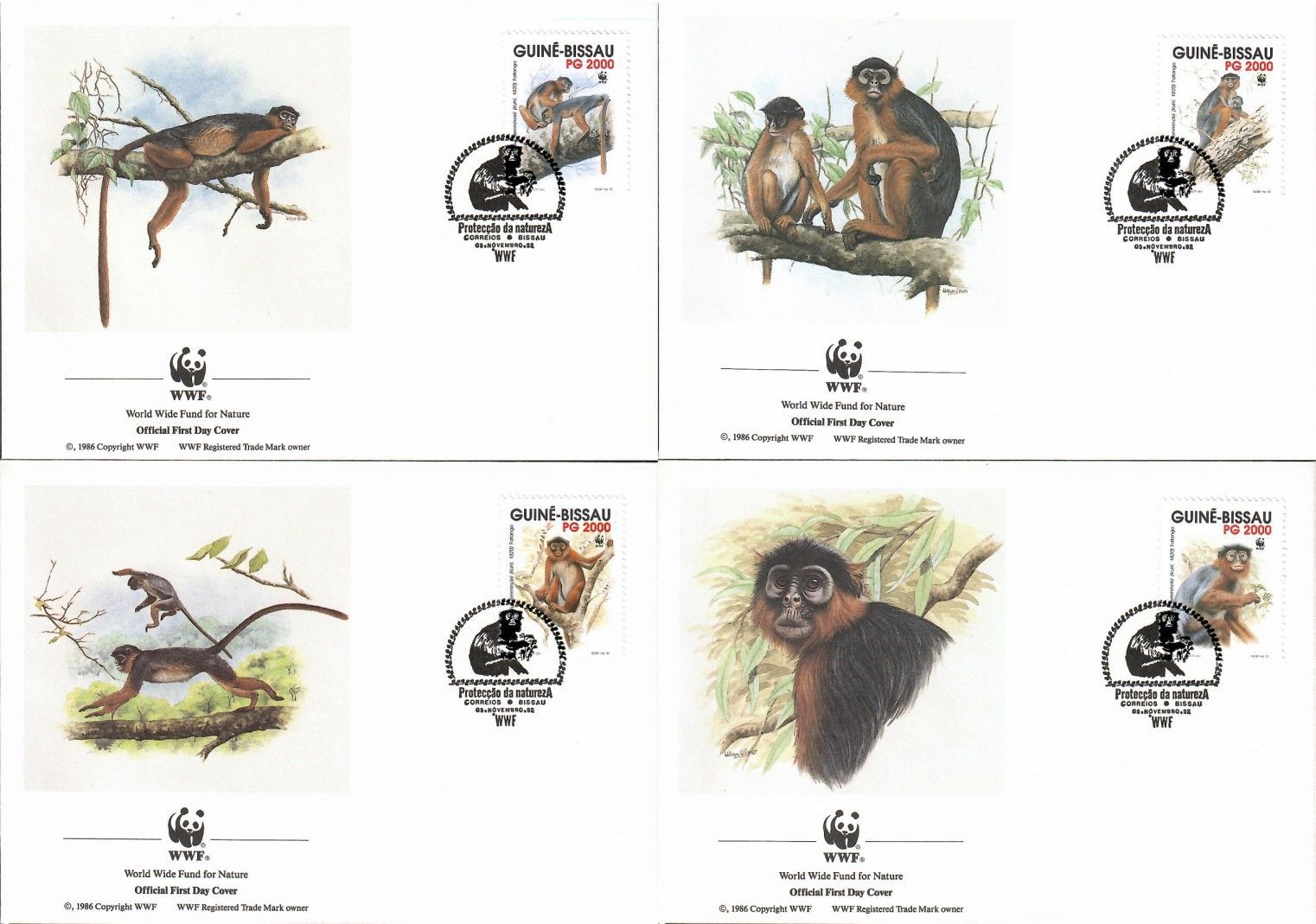 Znaczek Gwinea Bissau 1992 Mi 1185-1188 FDC