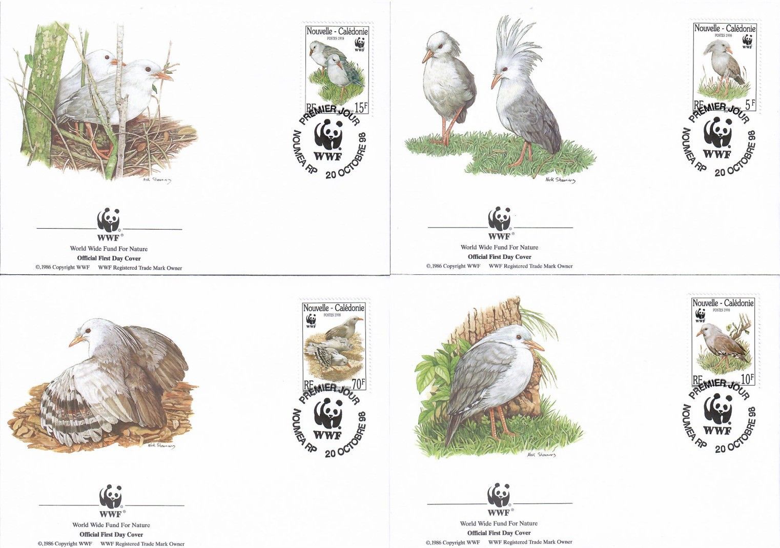 Znaczek Nowa Kaledonia 1998 Mi 1144-1147 FDC