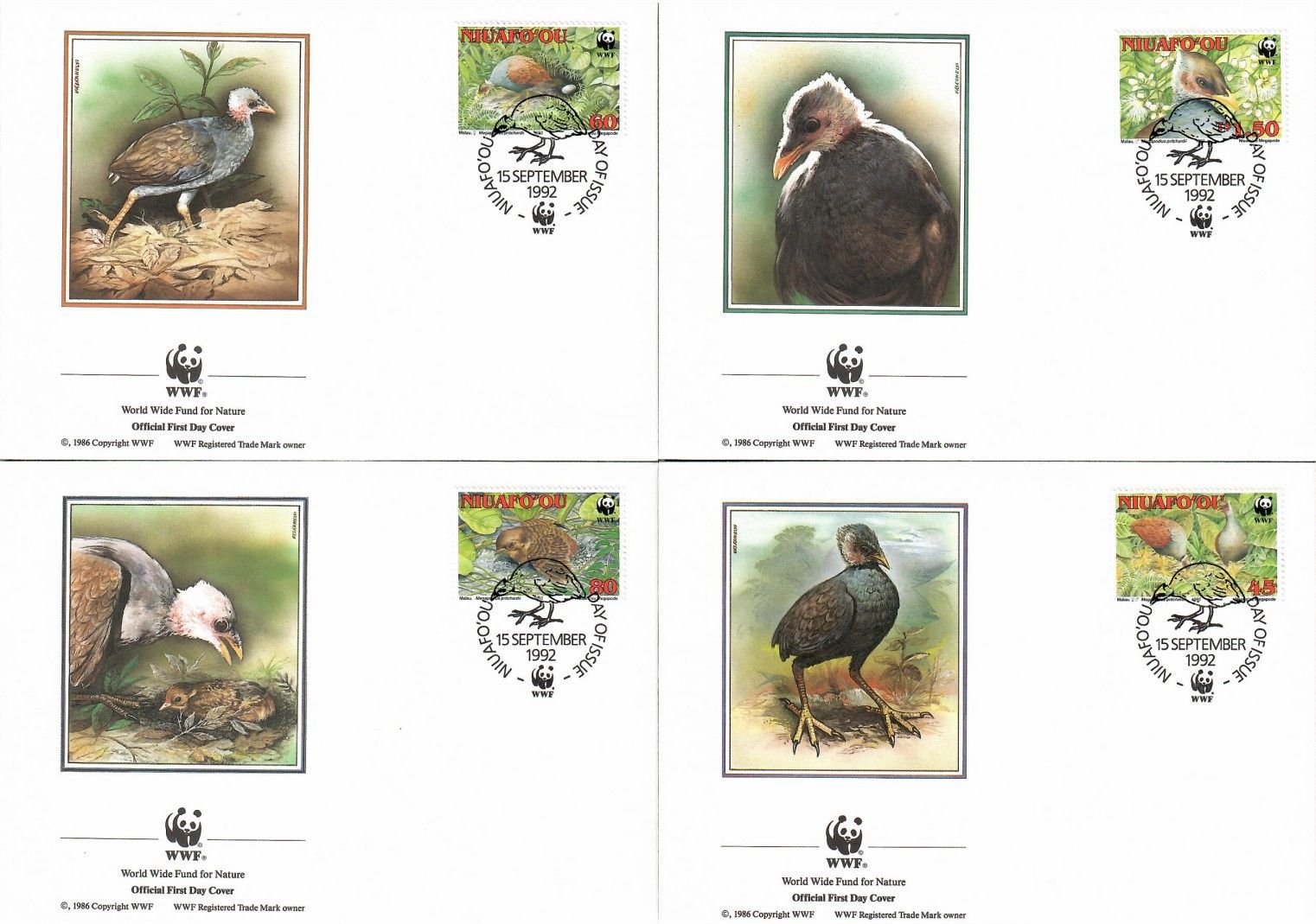 Znaczek Niuafo'ou 1992 Mi 233-236 FDC