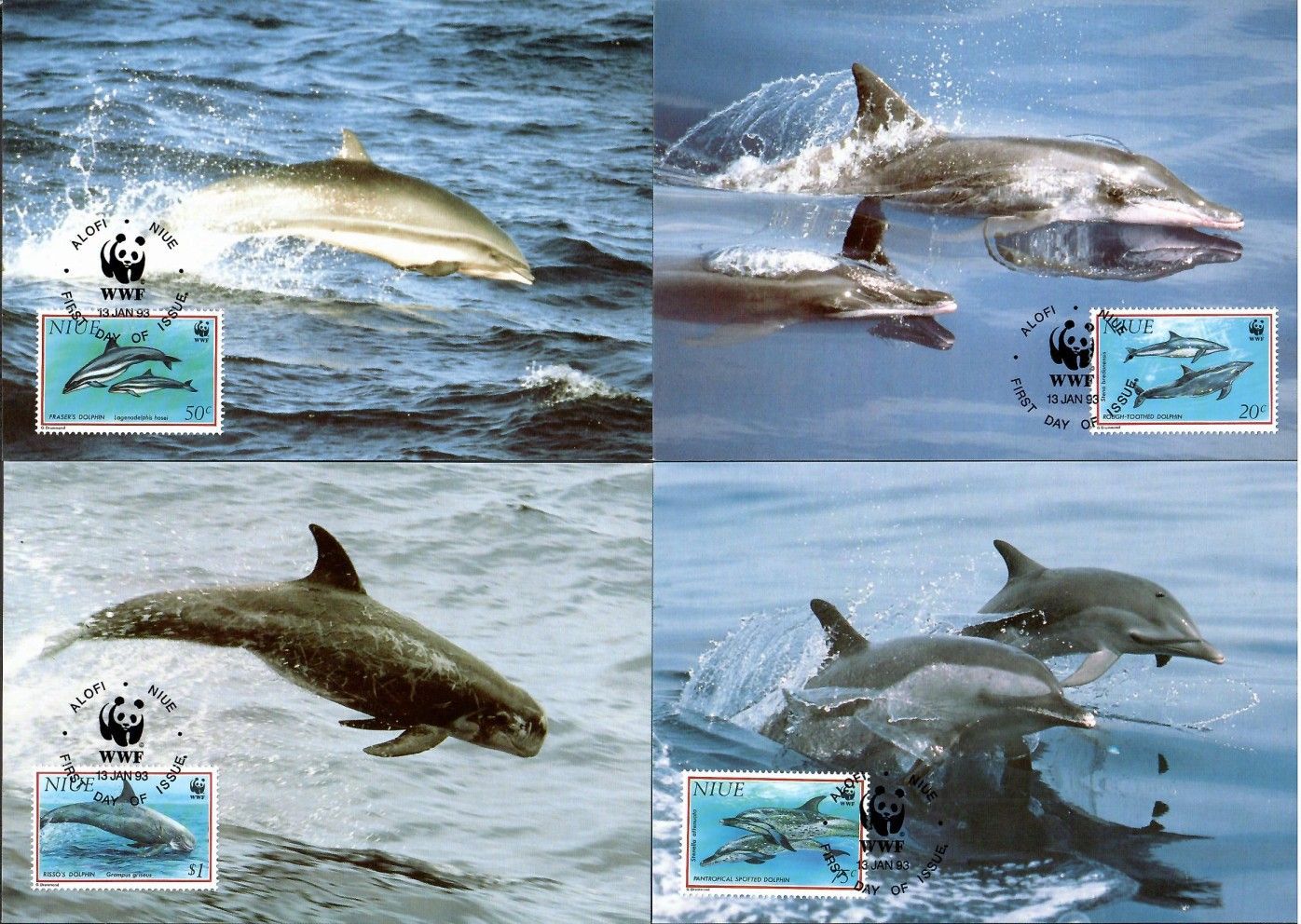 Znaczek Niue 1993 Mi 822-825 Karta Max