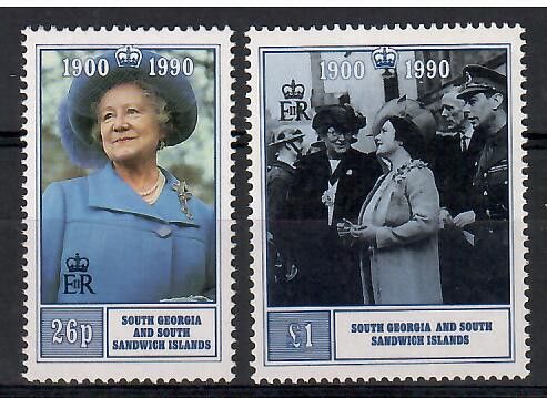 Znaczek Georgia Południowa i Sandwich Południowy 1990 Mi 184-185 Czyste **