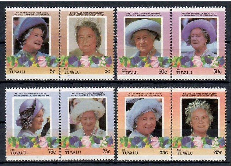 Znaczek Tuvalu 1985 Mi 45-52nui Czyste **