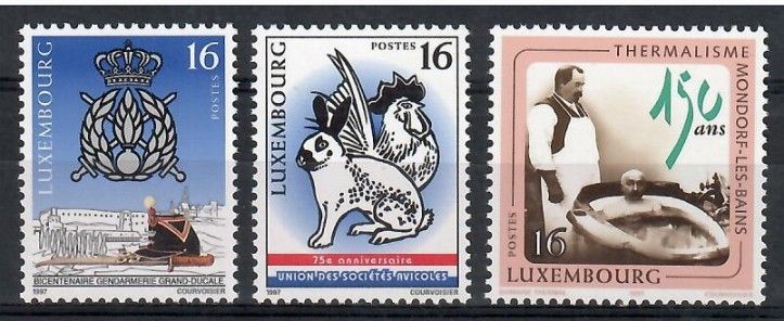 Znaczek Luksemburg 1997 Mi 1420-1422 Czyste **