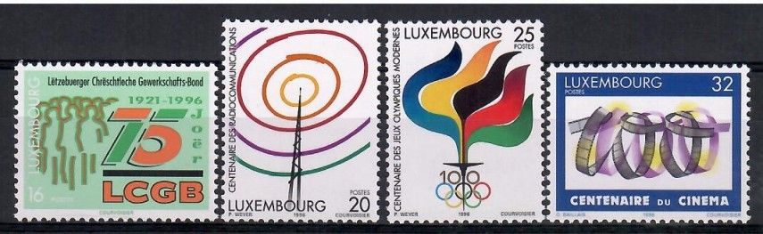 Znaczek Luksemburg 1996 Mi 1392-1395 Czyste **