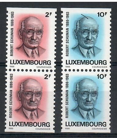Znaczek Luksemburg 1986 Mi 1156-1157Do,Du Czyste **