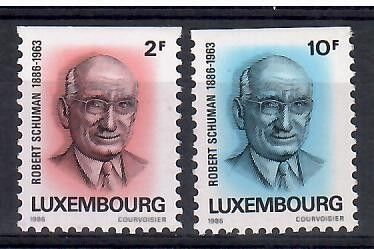 Znaczek Luksemburg 1986 Mi 1156-1157Do Czyste **