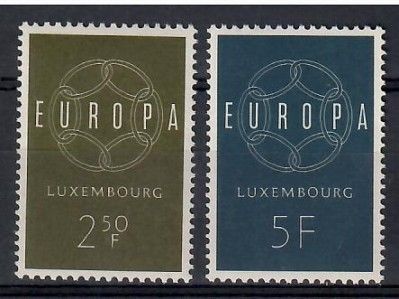 Znaczek Luksemburg 1959 Mi 609-610 Czyste **