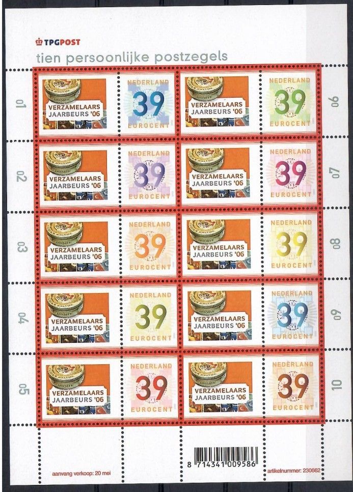 Znaczek Holandia 2003 Mi per ark 2112-2121 Czyste **