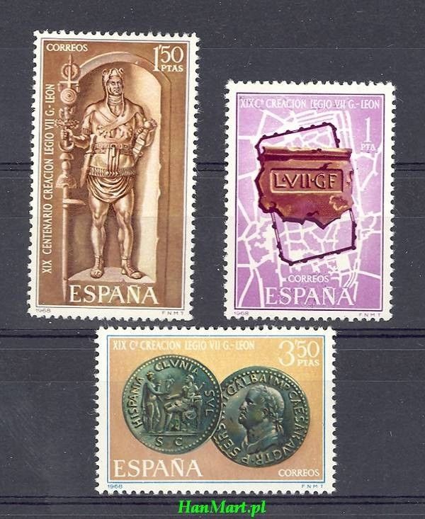 Znaczek Hiszpania 1968 Mi 1760-1762 Czyste **