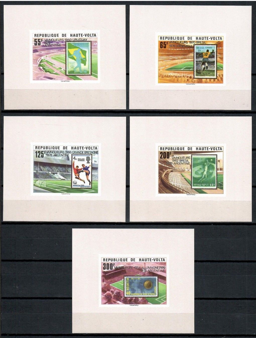 Znaczek Burkina Faso 1979 Mi lx 740-744B-Si Czyste **