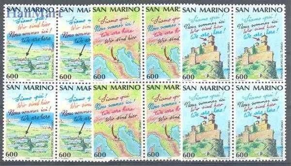Znaczek San Marino 1990 Mi 1435-1437A Czyste **