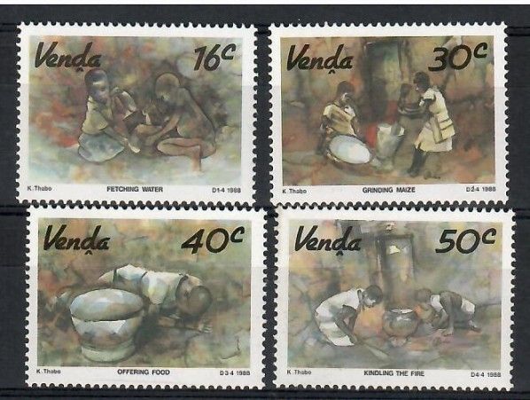 Znaczek Venda 1988 Mi 179-182 Czyste **
