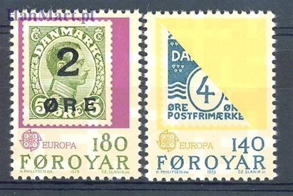 Znaczek Wyspy Owcze 1979 Mi 43-44 Czyste **