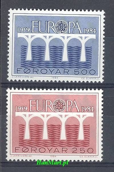 Znaczek Wyspy Owcze 1984 Mi 97-98 Czyste **