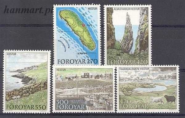 Znaczek Wyspy Owcze 1987 Mi 154-158 Czyste **