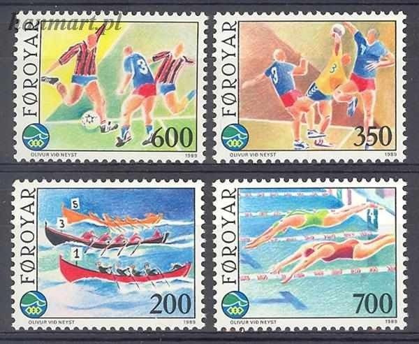 Znaczek Wyspy Owcze 1989 Mi 186-189 Czyste **