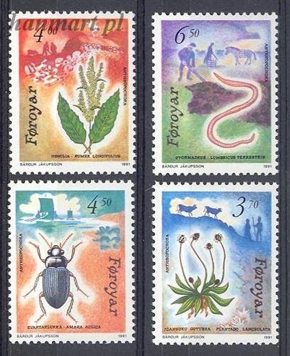 Znaczek Wyspy Owcze 1991 Mi 211-214 Czyste **