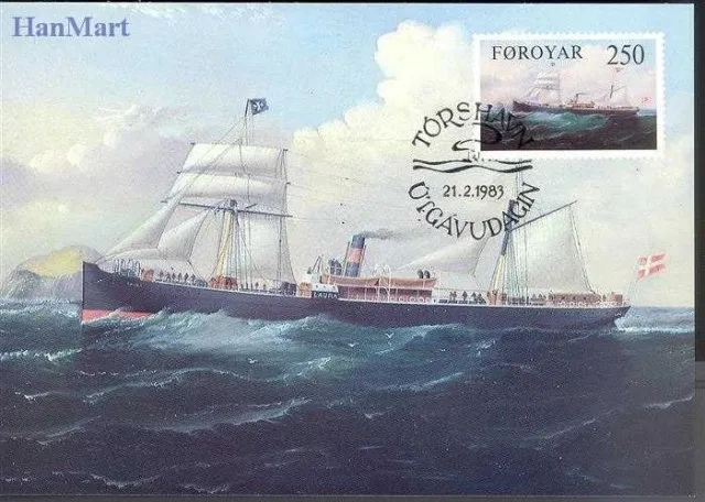Znaczek Wyspy Owcze 1983 Mi 79-81 Karta Max