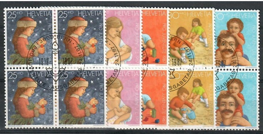 Znaczek Szwajcaria 1987 Mi abo 1359-1363 Stemplowane