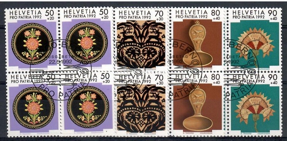 Znaczek Szwajcaria 1992 Mi abo 1470-1473 Stemplowane
