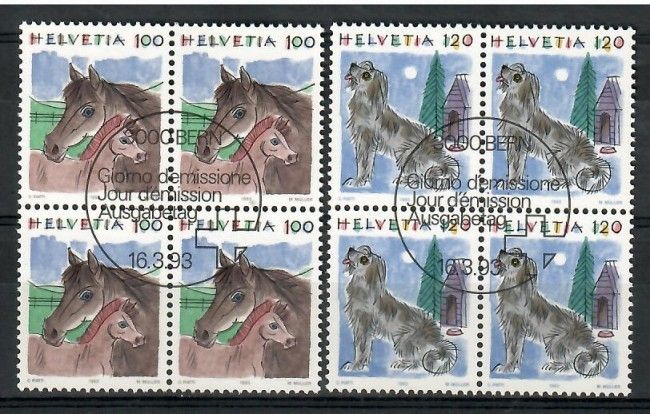 Znaczek Szwajcaria 1993 Mi abo 1491-1492 Stemplowane