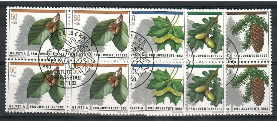 Znaczek Szwajcaria 1992 Mi abo 1484-1487 Stemplowane
