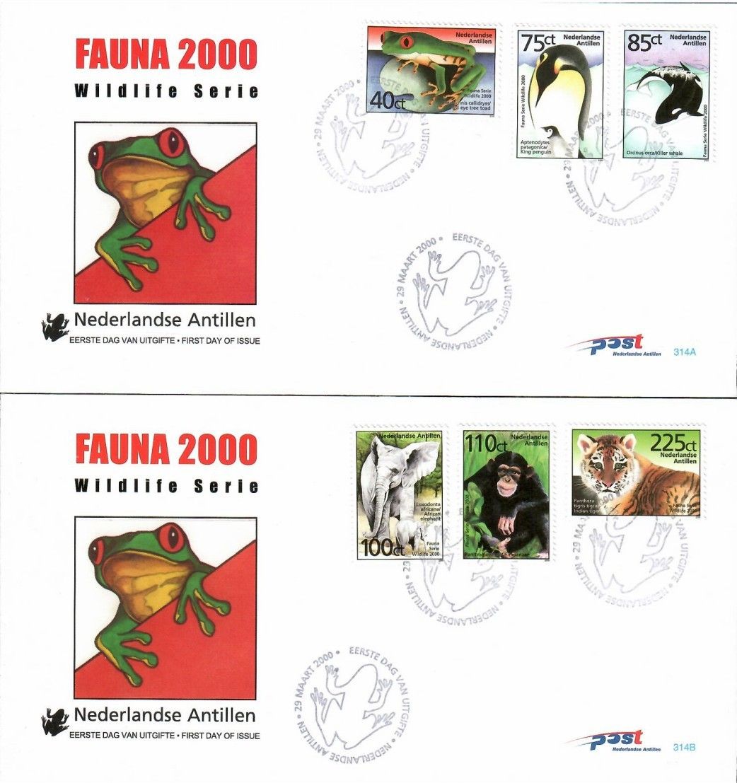Znaczek Antyle Holenderskie 2000 Mi 1060-1065 FDC