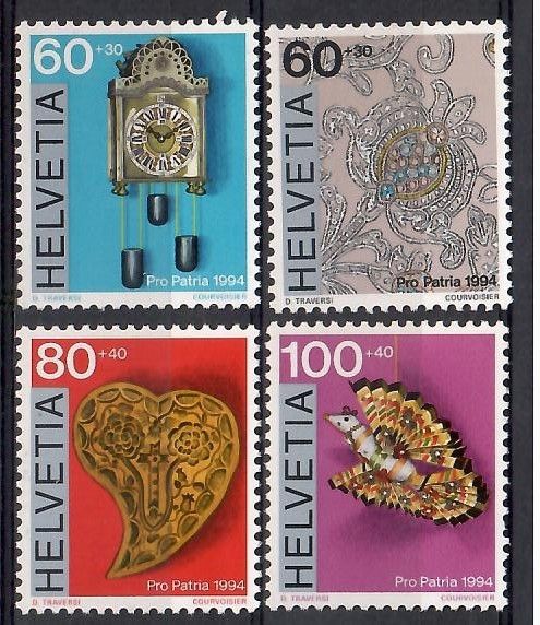 Znaczek Szwajcaria 1994 Mi 1527-1530 Czyste **