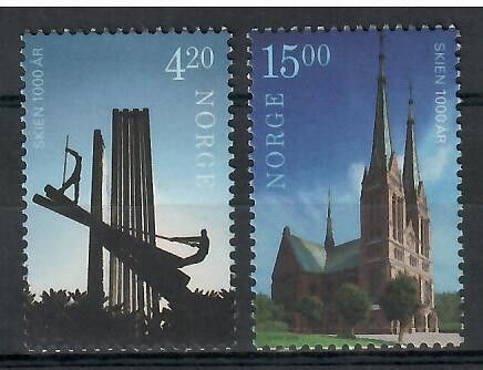 Znaczek Norwegia 2000 Mi 1359-1360 Czyste **