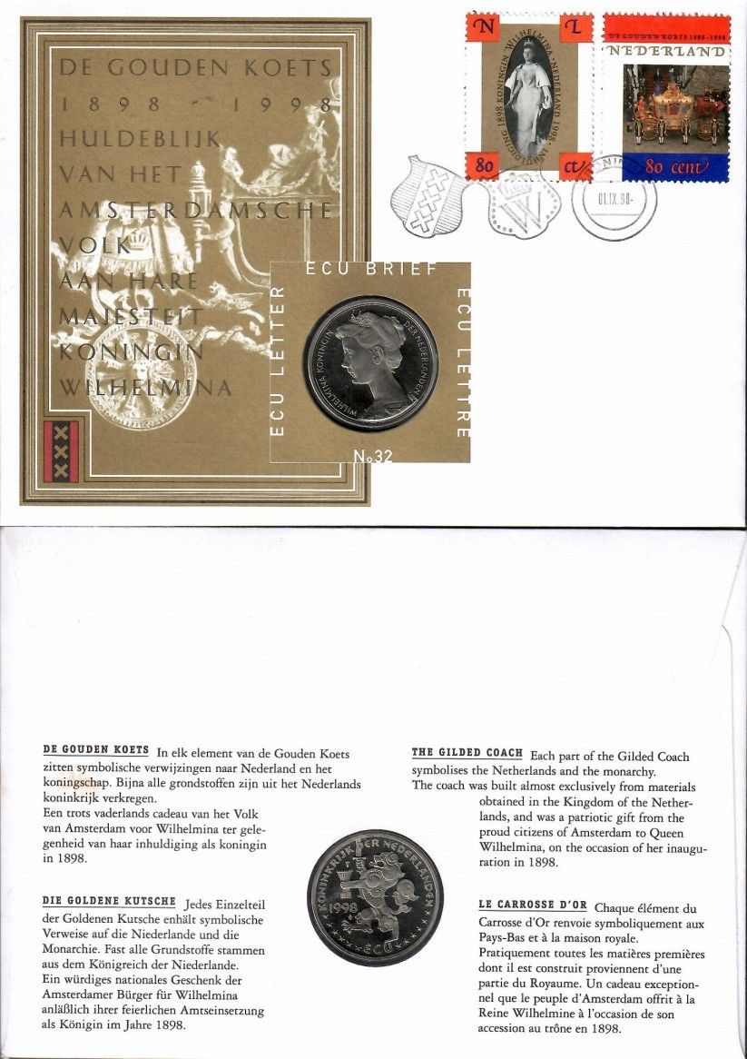 Znaczek Holandia 1998 Mi num 1673-1674 FDC
