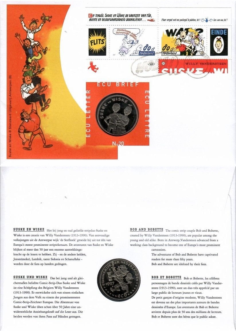 Znaczek Holandia 1997 Mi num bl 52 FDC