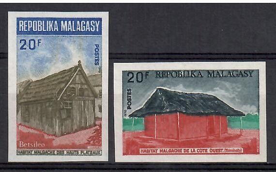 Znaczek Madagaskar 1970 Mi 622-623B Czyste **