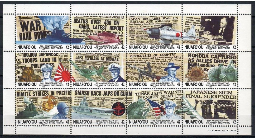 Znaczek Niuafo'ou 1992 Mi ark 216-227 Czyste **