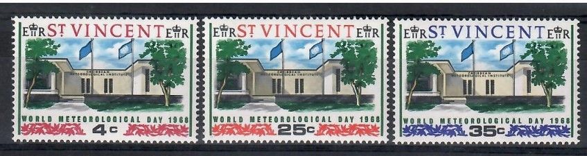 Znaczek St. Vincent 1968 Mi 235-237 Czyste **