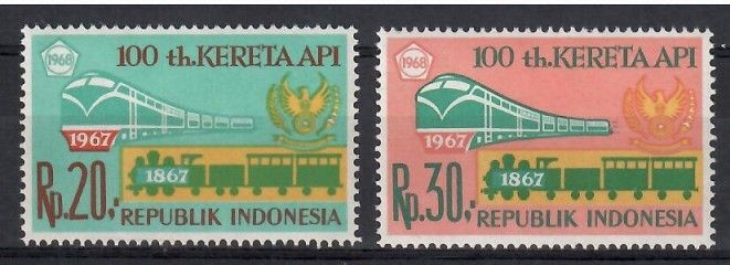 Znaczek Indonezja 1968 Mi 605-606 Czyste **