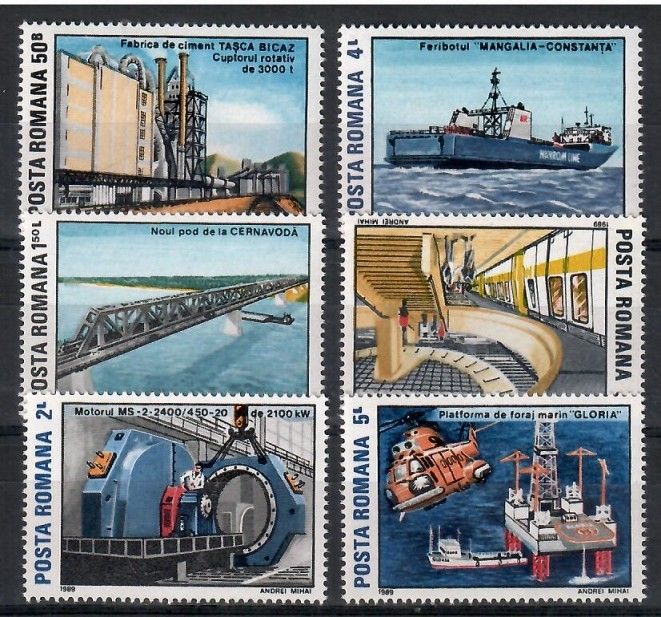 Znaczek Rumunia 1989 Mi 4538-4543 Czyste **
