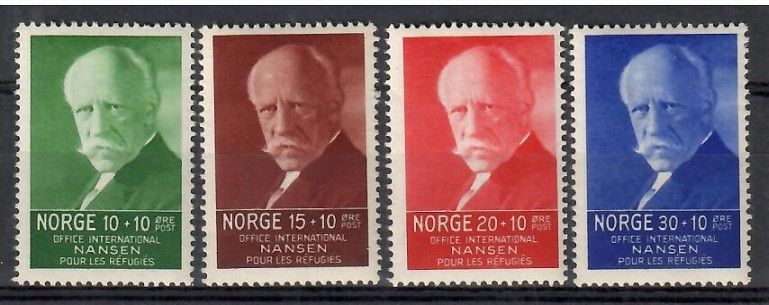 Znaczek Norwegia 1935 Mi 172-175 Czyste **