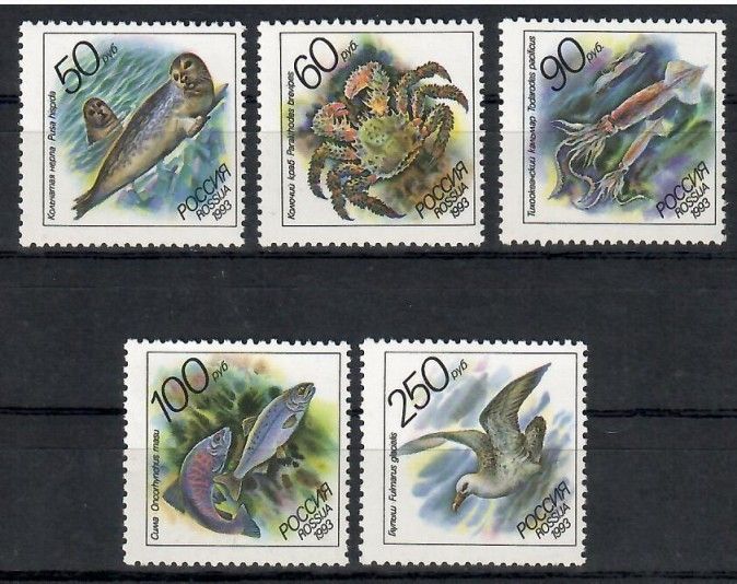 Znaczek Rosja 1993 Mi 323-327 Czyste **