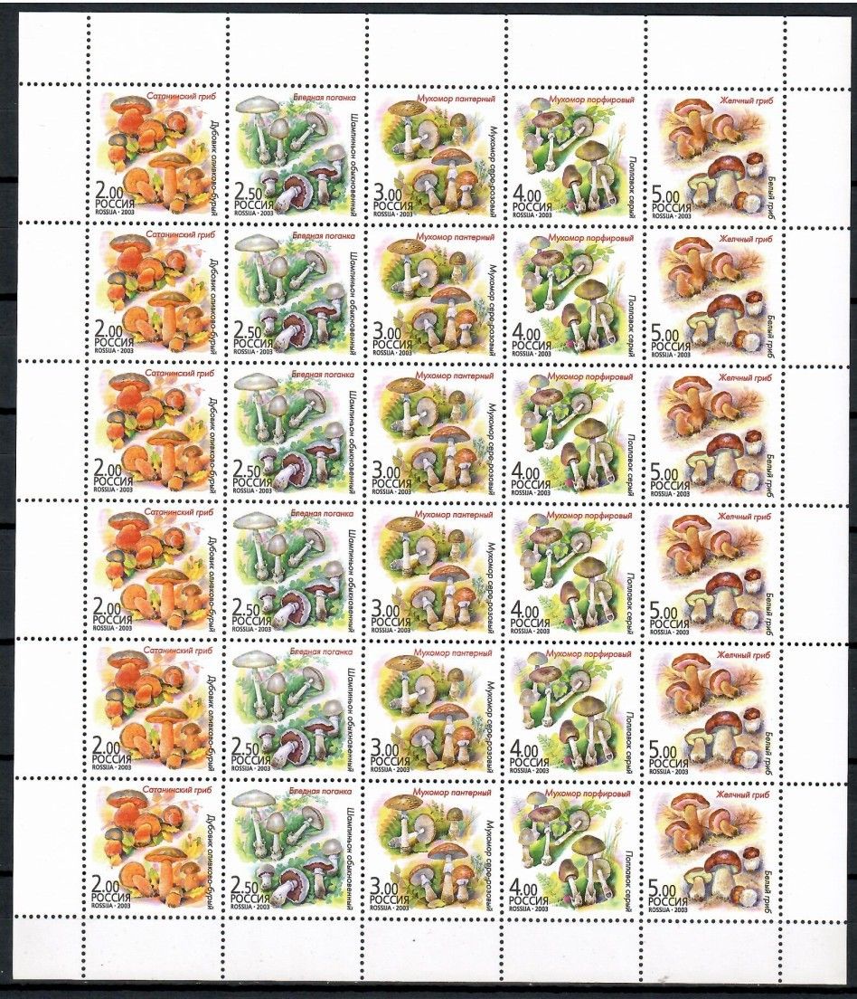 Znaczek Rosja 2003 Mi ark 1108-1112 Czyste **